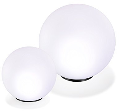 Esotec Solarkugeln für den Garten, 2er Set, Multicolor, 20+30cm, 7 Leuchtfarben, Leuchtkugel, Lichtkugel, Akku, LED Solarkugel, Solarleuchte, Kugelleuchte, außen, Winterfest, Outdoor, 102613