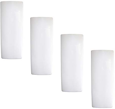 Luftbefeuchter 4-teiliges Set aus Keramik neutral schlicht weiß zur Befestigung am Heizkörper Heizung Wasserverdunster Diffuser a11386