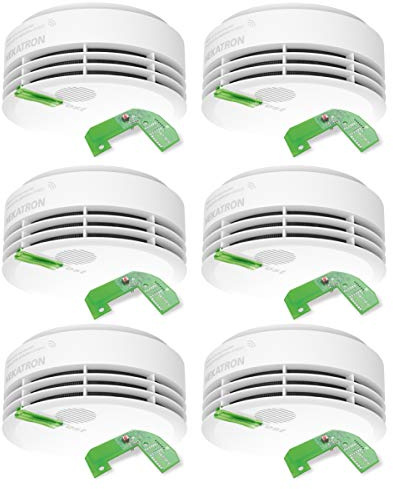 Hekatron Genius Plus X Rauchmelder vernetzt mit Funkmodul Basis X – 6 Stück