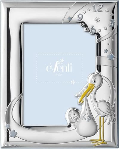 JOYERIA EL FARO Marco de Foto Bautizo Plata Bebé 10 x 15 CM | Grabado Personalizado, Presentación en Estuche Premium, Regalo para Toda la Vida