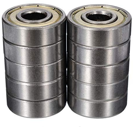 10 Stück 608ZZ Metallgeschirmte Kugellager Hochgeschwindigkeits-Miniatur-Kugellager 8 x 22 mm für Skateboards, Roller