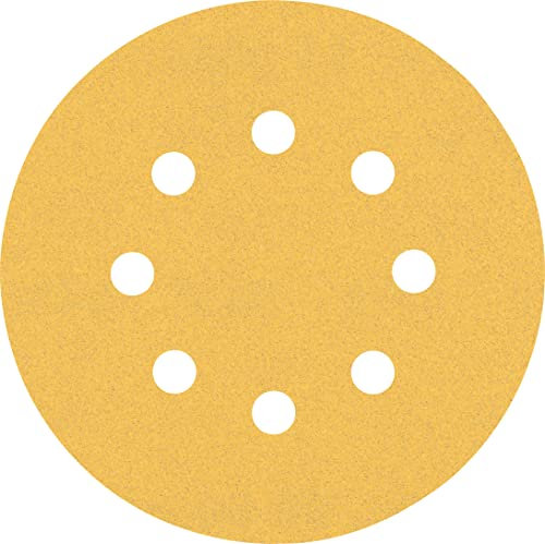 Bosch 50x EXPERT C470 Schleifblatt mit 8 Löchern (für Farbe auf Holz, Hartholz, Ø 125 mm, Körnung 120, Professional Zubehör Exzenterschleifer, Schwingschleifer)