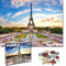 Universal Castle 1000 Pieces Jigsaw Puzzles for Adults Landscape Panorama Europe Landmark Photo Classic Impossible Puzzle Toys (Eiffel Tower Paris, France)