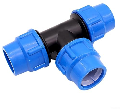 Wasserrohr Sanitärarmaturen T-Stück Wasseradapter Kunststoff Rohrverbinder PP Fitting Schraubklemme Verbinder PE Rohr PVC Kunststoff 20 25 32 40 50mm