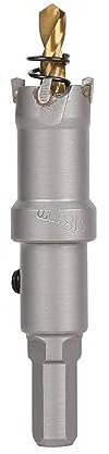 Vearter TCT Hole Saw, 18mm Carbide Bit with Pilot Drill, Cutter for Hard Metal, Stainless Steel, Mild Steel, Aluminium Alloy, Copper, Iron, Plastic and Fiberglass