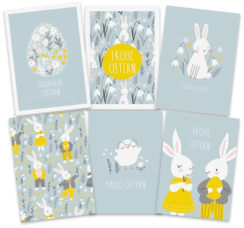 Nastami påskkort set SPRING 6-pack påsk gåva vykort påsk