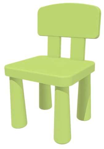 supuzz Kids Chair for Toddlers and Preschoolers – Sturdy Plastic Chair with Ergonomic Backrest, Lightweight & Safe Design for Study, Playroom, or Dining – Ages 1–5 Green