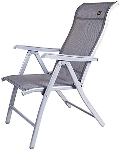 OEKOJK Liege-Klappstuhl Textoline Liegestuhl für den Garten, Klappstuhl, Strand-Sonnenliege, Liegestühle in Schwarz, wetterfester Klapphocker – 69 x 60 x 110 cm, Grau, verbesserte Version charitable