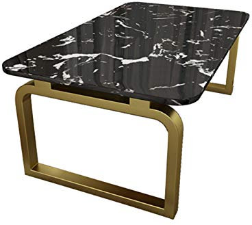Exquisite Nachttische, Marmor-Beistelltisch, großflächiger Couchtisch im japanischen Stil, Heimbalkon, Outdoor-Freizeit-Couchtisch, einfach zu verwaltender Korbtisch (Farbe: Schwarz, Größe: 70 x 45 x