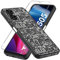 LYJERRY Funda para TCL 505 Funda con 1Pcs Cristal Templado para TCL 505 Protectora Capa Antigolpes Fundas Carcasa Silicona Negro Funda de Móvil Cristal antirotura