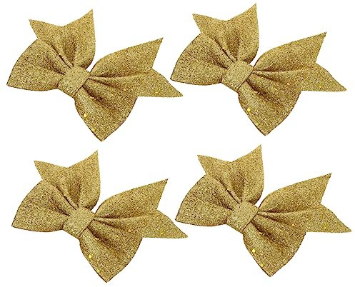 Garneck 4stücke Weihnachtsdeko Goldene Schleifen Festliche Christbaum Ornamente Für Kreative Gestaltung Für Weihnachtsbaum Kränze Und Partys