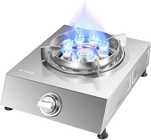 VUIKLCty Estufa de Gas Estufa de Gas Estufa de Gas Wok portátil de 5,2 kW Cocina de Acero Inoxidable con Fuego Feroz de Nueve cavidades, con protección contra fallas de Llama(Ng)