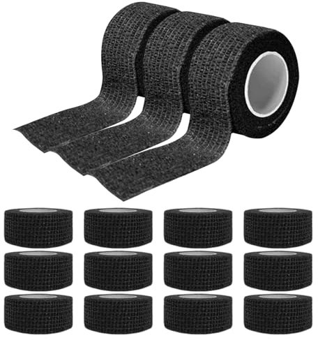 15 rotoli di bendaggio autoadesivo, 2,5 cm x 4,5 m, bendaggio cohesive, bendaggio elastico, bendaggio per cerotti, bendaggio adesivo, per sport, polso, polso, gatto, cane, cavallo