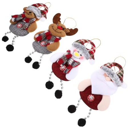 Zerodeko 4stücke Weihnachts Baum Hängende Puppe Multifarben Weihnachts Baum Hängende Puppe Dekoration
