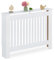 Relaxdays Heizkörperverkleidung Landhausstil, HBT 83x112x19 cm, für alte Heizkörper, Heizungsabdeckung Regal, MDF, weiß, L
