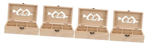 OSALADI 4 Pezzi Cofanetto Legno per Cucito con Spilli e Needles Scatola Organizzatrice Pratica e Compatta per Appassionati Cucito e Quilting Perfetta per Piccole Cose e Regali Realizzata