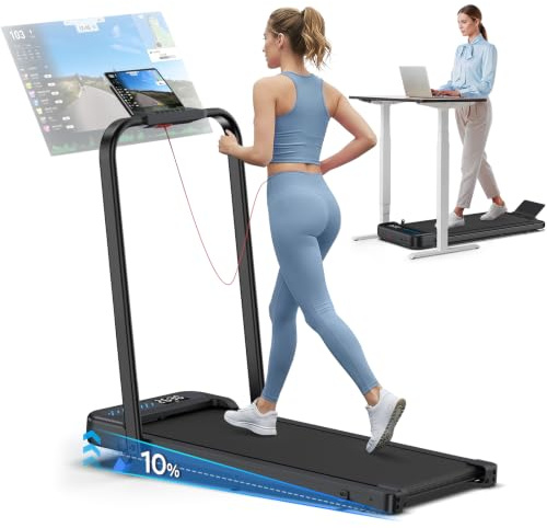 Cardirun Laufband für Zuhause Klappbar, 6 in 1 Walking Pad mit 10% Steigung