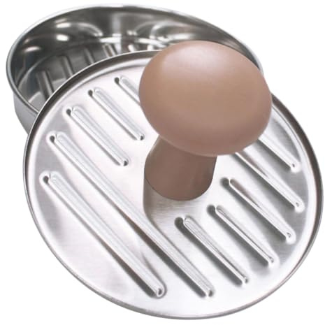 TOYANDONA Presse à Burger en Acier Inoxydable 304, Outil de Fabrication de Galettes Rondes, Sécurité Toucher et Taille Uniforme, Essentiel Cuisine Pratique
