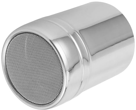 Flour Sugar Salt Shaker, Icing Sugar Shaker, Chocolate Powder Shaker, for Kitchen Craft(Silver)