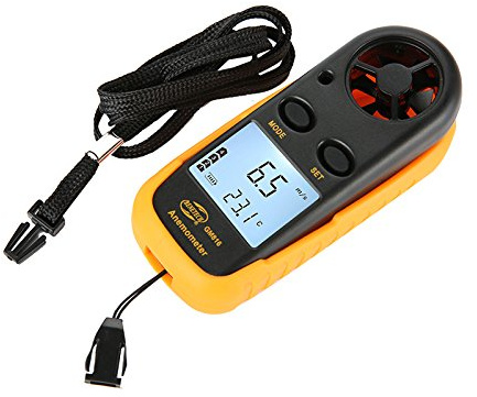 Générique Benetech Gm816 Digital Mini anémomètre Anemometro Thermomètre Jauge de vitesse du vent Mètre LCD portatif Outil de mesure