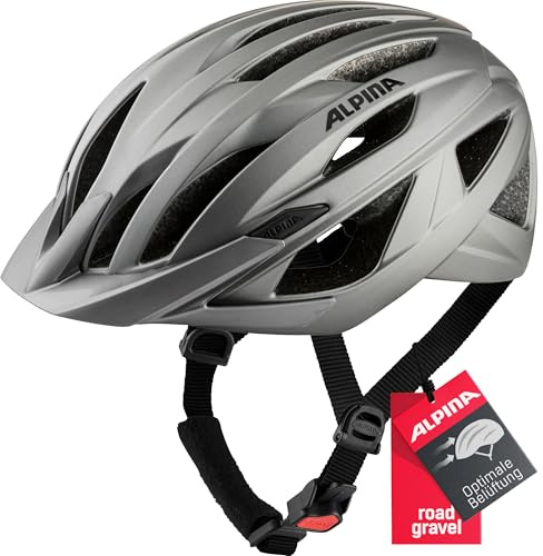 ALPINA Unisex - Vuxna, PARANA Cykelhjälm, dark-silver matt, 55-59 cm