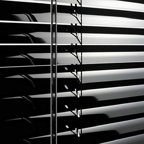 Aluminium Metal Venetian Blinds Trimable Easy Fit 25mm Slat Home Office Silver,Black,White Colours (Black, 90 x 213 cm)