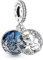 PANDORA Disney Frozen Schneemann Olaf Doppelter Charm-Anhänger in Sterling-Silber mit Zirkonia, 799638C01