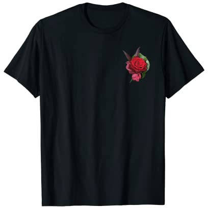 Ansteckblumen-Kostüm mit roten Blumen und Rosen T-Shirt
