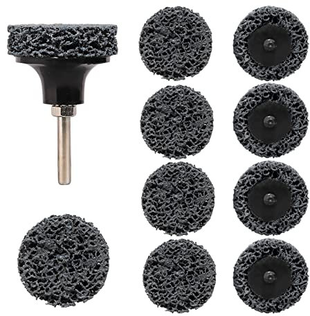 Shineboc 10 Pcs 2 Inch 50mm Nylon Discs Stripping Wheel, Rust Removal Grinding Disc for Metal Steel Grinding Polishing (Black)
