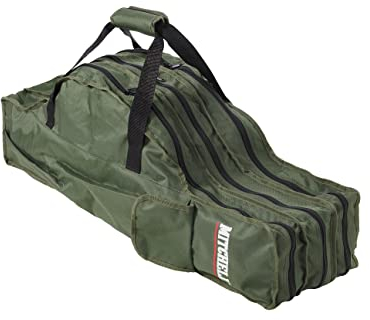 Mitchell GT Pro - Bolsa de Lona portátil para caña de Pescar y Juegos de carretes, Bolsa organizadora para Accesorios de Pesca, Funda de Transporte Verde para Almacenamiento de caña y Carrete