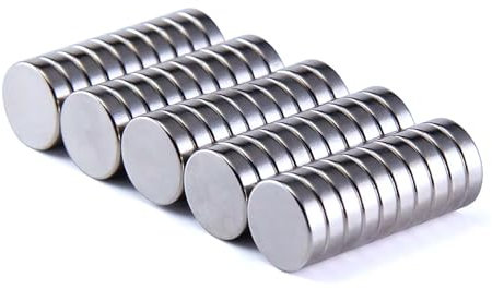 Bohaner 50 Pack N-52-Magnets 12mm x 3mm Neody-mium Magnets for DIY Whiteboards, Fridge, Crafts, Arts, Home and Office Used in Kitchens, Refrigerators, Showcases, Warehouses