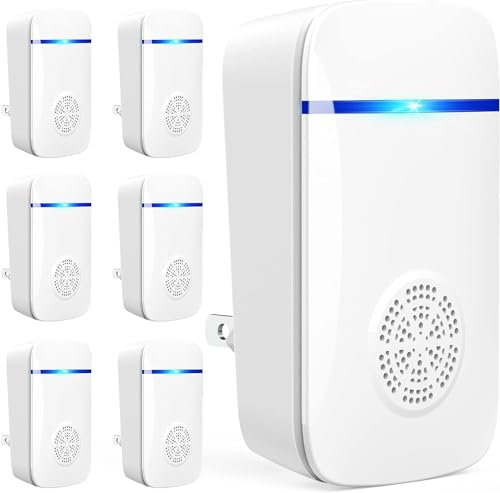 6 Pack Ultrasonic Pest Repeller, Effective Against Mice, Rats, Mosquitoes, Cockroaches, Ants, Spiders, and More – Safe for Pets & Humans, Friendly Plug-In Solution