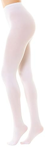 Gi&Gi Collant da donna colorati coprente 50 denari con morbida microfibra, fascia in vita comfort e tassello in cotone (IT, Testo, S, M, Regular, Regular, BIANCO)