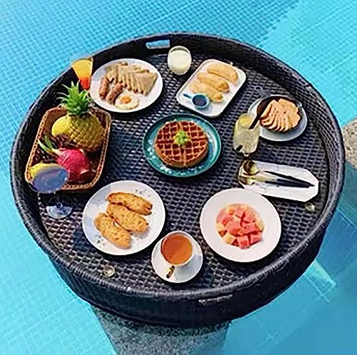 Floating Tray Floating Drink Holder,Refreshment Table Tray For Pool Beach Party Or Hot Tub Float Loung-Versatile & Portable Serving Bar
