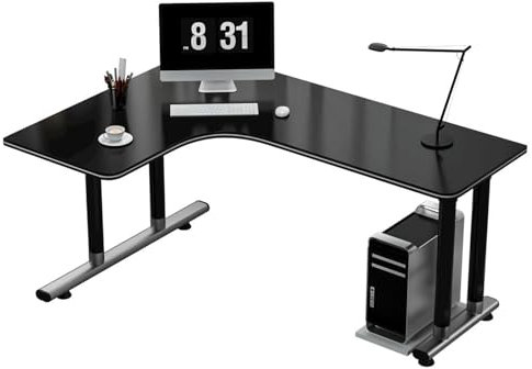 XXAD553TY Mesa De Esquina For PC, Escritorio Simple Y Moderno For Estudiantes, Mesa De Estudio En Forma De L, Escritorio De Oficina Esquinero For Dormitorio Y Hogar(Black Left,160x120x75cm)