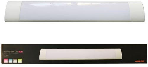 Maxled, Light is Led! Pantalla LED Luminaria 91CM 40W CCT Blanco Calido Neutro Frio 6000LM Lámpara Rectangular Barra Superficie LED para Cocina Espacio Comercial Oficina Supermercado Aparcamiento