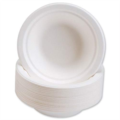 Aaksh 555 Pack of 50 Strong Quality Disposable Bowls for Soup, Desserts, HOT & Cold Foods 8oz/230ml, Ecofriendly Biodegradable Bowls for Everyday USE and Birthday Parties