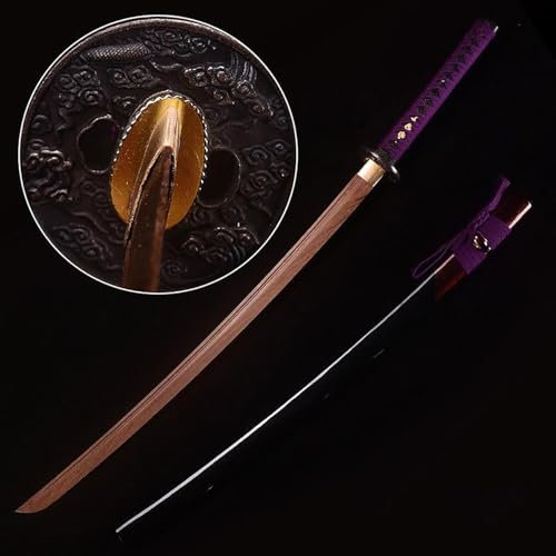 med skida Wenge träsamurajsvärd, handgjorda träningssvärd i trä, träningssvärd för riktig kampsport, Kendo, för samling, display, Iaido Cosplay rekvisita-Black 2||103CM