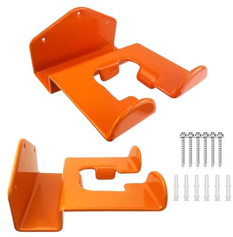 Trimmer Door - Heavy Wall Organizer, 2 Pc Garage Storage Hooks | Garden Equipment Storage, Hedge Trimmer, Chainsaw, Ladders, Brooms, Electric Tools