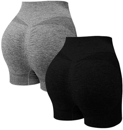 Richymfa Pantaloncini Palestra Donna Push Up Estivi Leggins Corti Sportivi Donna Vita Alta Senza Cuciture Booty Pantaloni Corti Elastici Shorts Ciclismo per Palestra Fitness Corsa Yoga Allenamento