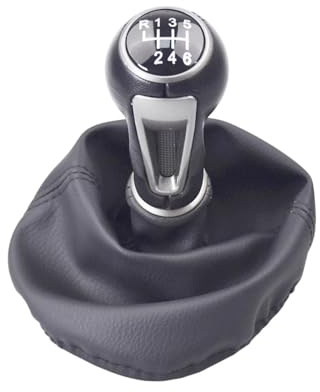 QADFTGY Palanca de Cambios Manija Compatible con Seat para Ibiza IV, Accesorios para Coche, Pomo De Cambio De Marchas De 5 Y 6 Velocidades, Funda Protectora para Palanca De Cambios(6 Speed)
