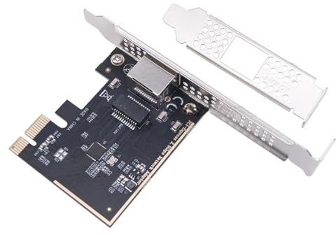 Psdndeww Carte réseau 2500 Mbps PCIE vers RJ45 RT8126 2,5 Gbps/1000/100/10 Mbps RJ45 Gigabit Ethernet adaptateur pour PC de bureau PCIe Gigabit carte pour streaming