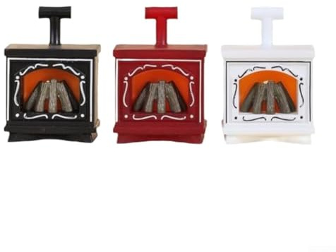 Lot de 3 lampes miniatures LED pour cheminée et maison de poupée, émettant une lueur douce et chaude