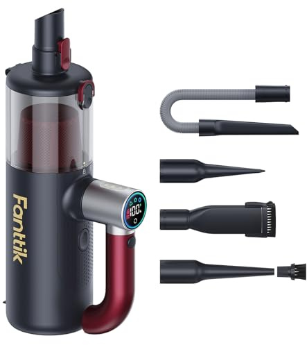 Fanttik Cruise V11 APEX Handheld Vacuum Cordless, 4-in-1 Vacuum Cleaner for Pet, AxLoop 180° Rotatable Handle, LED Touch Screen, 3 Suction Modes for Home Corners, Couches, Crevices