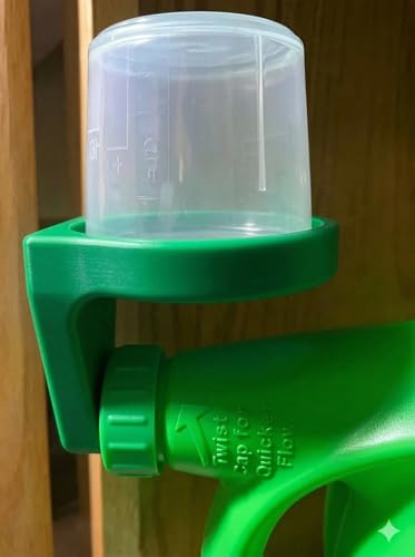 Laundry Detergent Cup Holder with Drip Draining, Excess Soap Catcher, Laundry Room Organizer (Green)