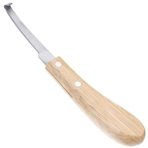 Cabilock Lima de Herradura de Acero Inoxidable para Reparación de Pezuñas, Recortador Portátil para Ganado, Cuchillo Recto para Uso Derecho, Herramienta Práctica para Color Color Aleatorio
