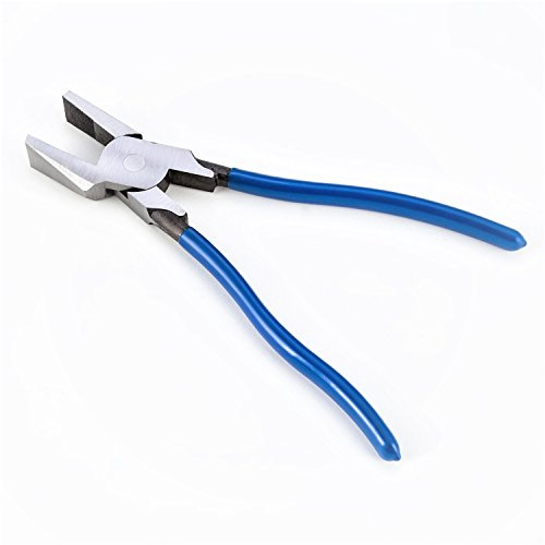 KATSU Tools Alicates de rotura de vidrio de 300 mm, herramienta de corte de vidrio de cabeza plana resistente para vidrieras, fusión, rotura 347248