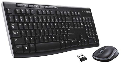 Logitech MK270 Combo Tastatur und kabellose Maus kabellosem Nano-Empfänger (QWERTZ- Deutsches Tastaturlayout) schwarz (Combo | 5er Pack)