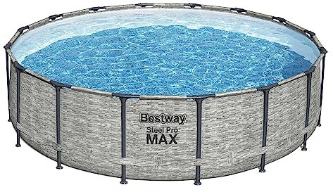 Bestway 5619E Set Piscina Fuori Terra Steel Pro MAX Rotonda da 488x122 cm