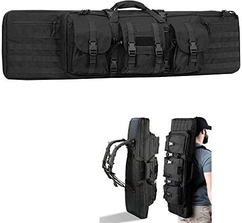 XVBVS Weicher Doppelter Langer Gewehrkoffer, Waffenkoffer für Gewehre, Taktische Karabinergewehrtasche Im Freien, Waffentragetasche, Gewehrtaschen für SchießStand, Taktischer Gewehrrucksack